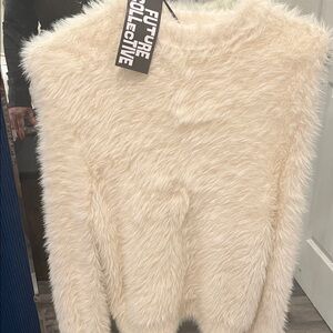 Future Collective Cream Teddy Jacket